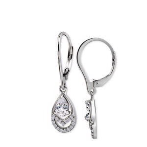 Giani Bernini sterling silver Cubic Zirconia Pear & Round Leverback Earrings